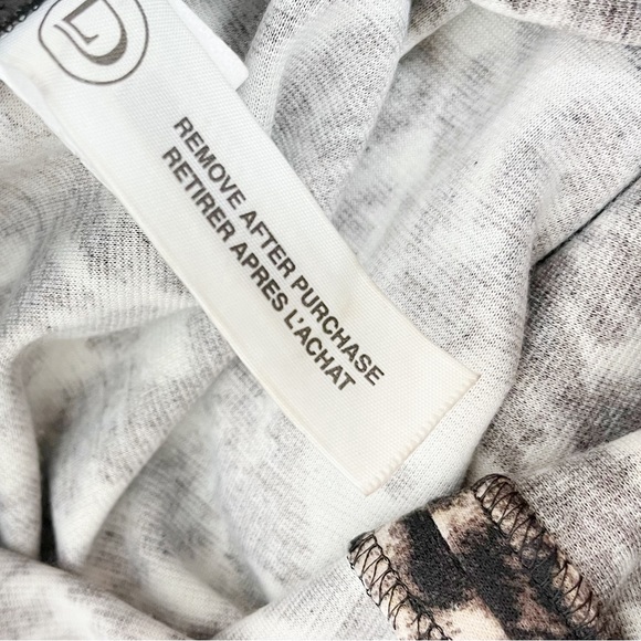 DANIER 🇨🇦 Women’s Animal‎ Print & Leather Sleeveless Dress Ruching Size 8 - Picture 10 of 10